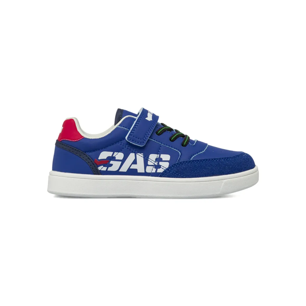 Sneakers da bambino blu Gas con logo e strappo in velcro