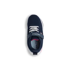 Sneakers da bambino blu in mesh blu navy con dettagli a contrasto Nautica