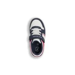 Sneakers da bambino blu Navigare con dettagli bianchi e rossi