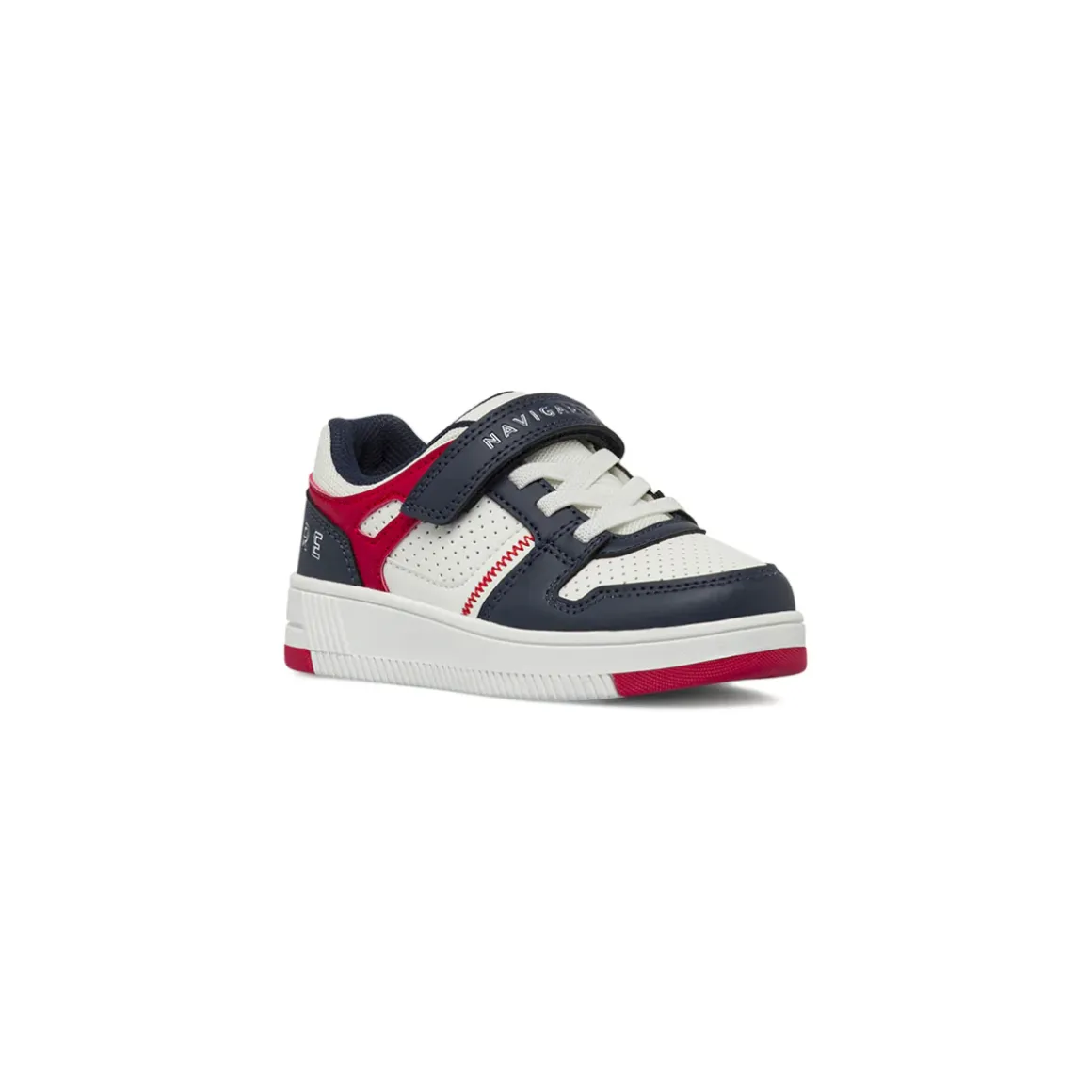 Sneakers da bambino blu Navigare con dettagli bianchi e rossi