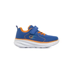 Sneakers da Bambino in mesh blu e arancioni con strappo Champion