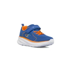 Sneakers da Bambino in mesh blu e arancioni con strappo Champion