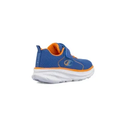 Sneakers da Bambino in mesh blu e arancioni con strappo Champion