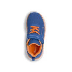 Sneakers da Bambino in mesh blu e arancioni con strappo Champion