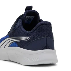 Sneakers da bambino in tessuto blu e azzurre con logo Puma FlexFocus
