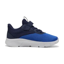 Sneakers da bambino in tessuto blu e azzurre con logo Puma FlexFocus