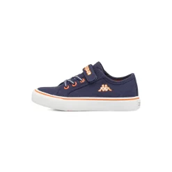Sneakers da bambino Kappa blu in tela con chiusura a strappo