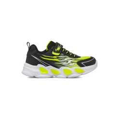 Sneakers da bambino nere con dettagli giallo fluo Space Boy