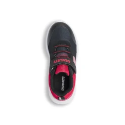 Sneakers da bambino nere con inserti rossi Ducati