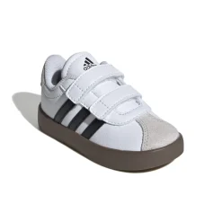 Sneakers da bambino primi passi bianche e blu con logo adidas VL Court 3.0