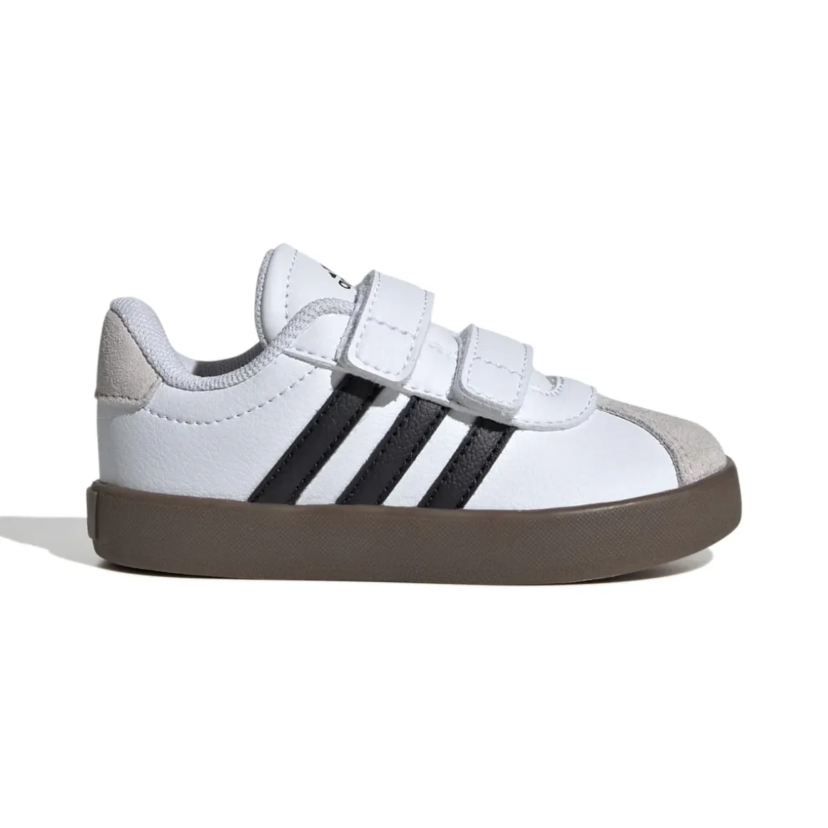 Sneakers da bambino primi passi bianche e blu con logo adidas VL Court 3.0