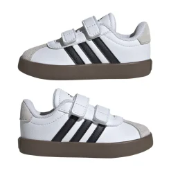Sneakers da bambino primi passi bianche e blu con logo adidas VL Court 3.0
