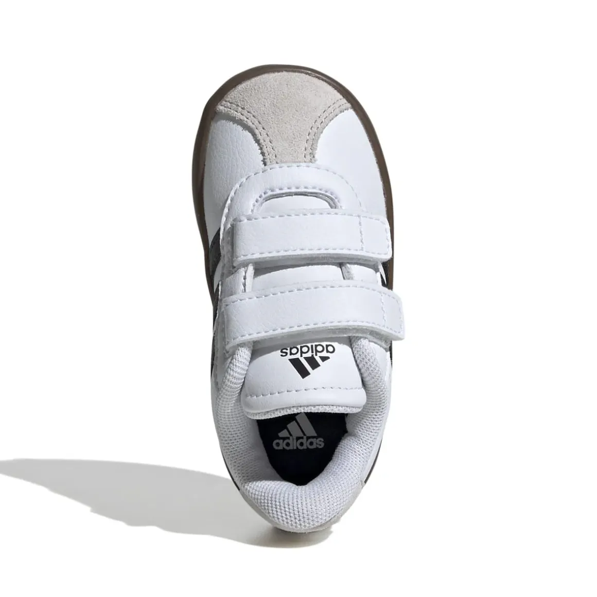 Sneakers da bambino primi passi bianche e blu con logo adidas VL Court 3.0