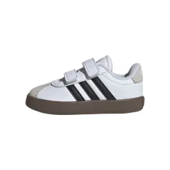 Sneakers da bambino primi passi bianche e blu con logo adidas VL Court 3.0