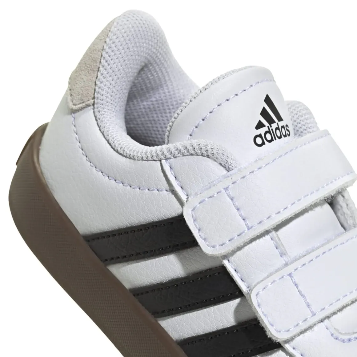 Sneakers da bambino primi passi bianche e blu con logo adidas VL Court 3.0