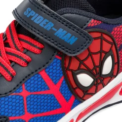 Sneakers da bambino Spiderman blu e rosso con luci nella suola e stampa