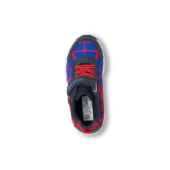 Sneakers da bambino Spiderman blu e rosso con luci nella suola e stampa
