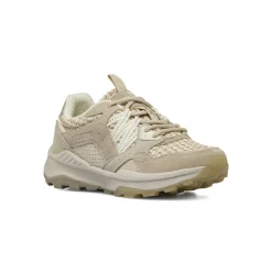 Sneakers da donna beige con inserti effetto scamosciato Americanino