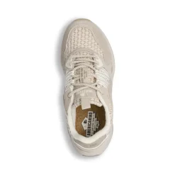 Sneakers da donna beige con inserti effetto scamosciato Americanino