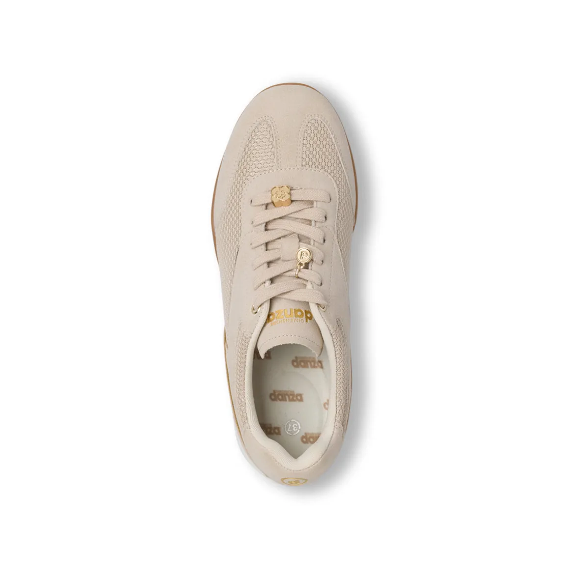 Sneakers da donna beige in tessuto con charms Dimensione Danza