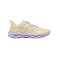 Sneakers da donna beige in tessuto con suola lilla Dimensione Danza