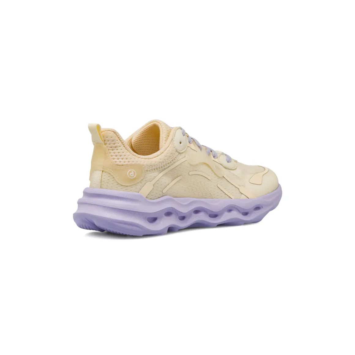 Sneakers da donna beige in tessuto con suola lilla Dimensione Danza