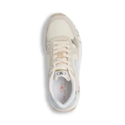 Sneakers da donna beige Swish Jeans con inserti effetto scamosciato