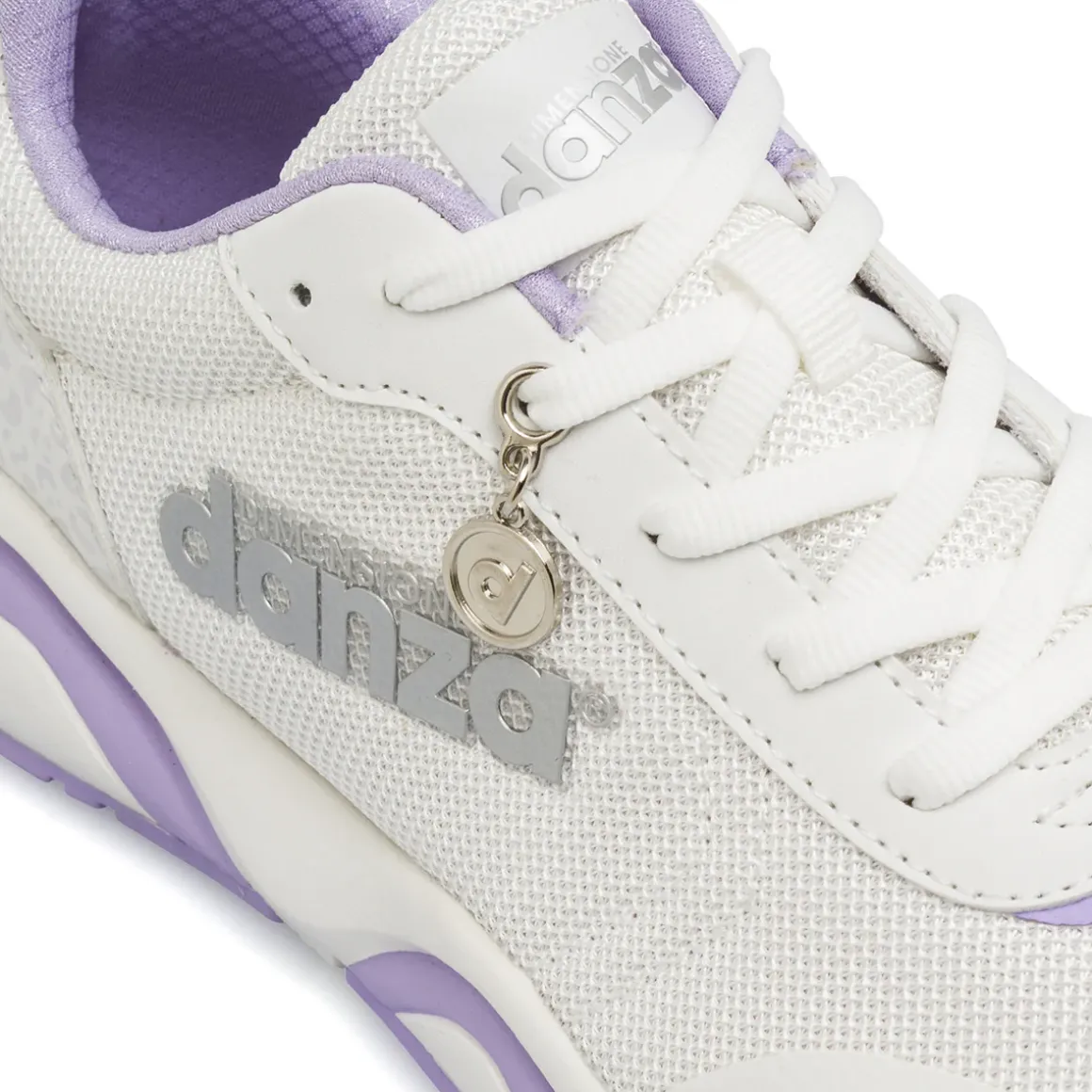 Sneakers da donna bianche con dettagli lilla Dimensione Danza