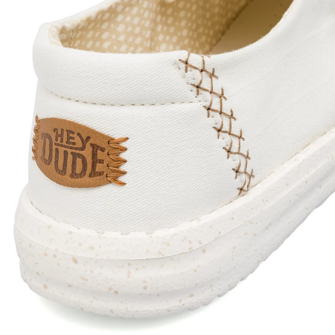 Sneakers da Donna bianche in tela con suola leggera Heydude Wendy