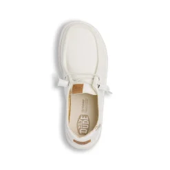 Sneakers da Donna bianche in tela con suola leggera Heydude Wendy