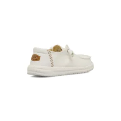 Sneakers da Donna bianche in tela con suola leggera Heydude Wendy