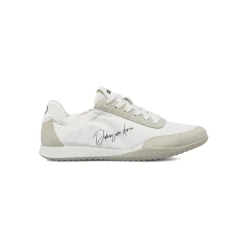 Sneakers da donna bianche in tessuto con dettagli scamosciati Dimensione Danza