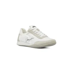 Sneakers da donna bianche in tessuto con dettagli scamosciati Dimensione Danza