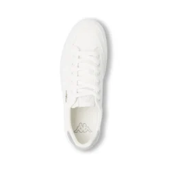 Sneakers da donna bianche Kappa in tessuto con dettagli metallizzati
