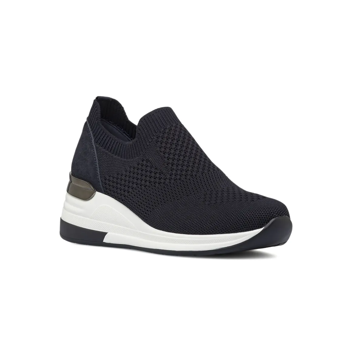 Sneakers da donna Blu slip-on con zeppa e dettaglio metal Lora Ferres