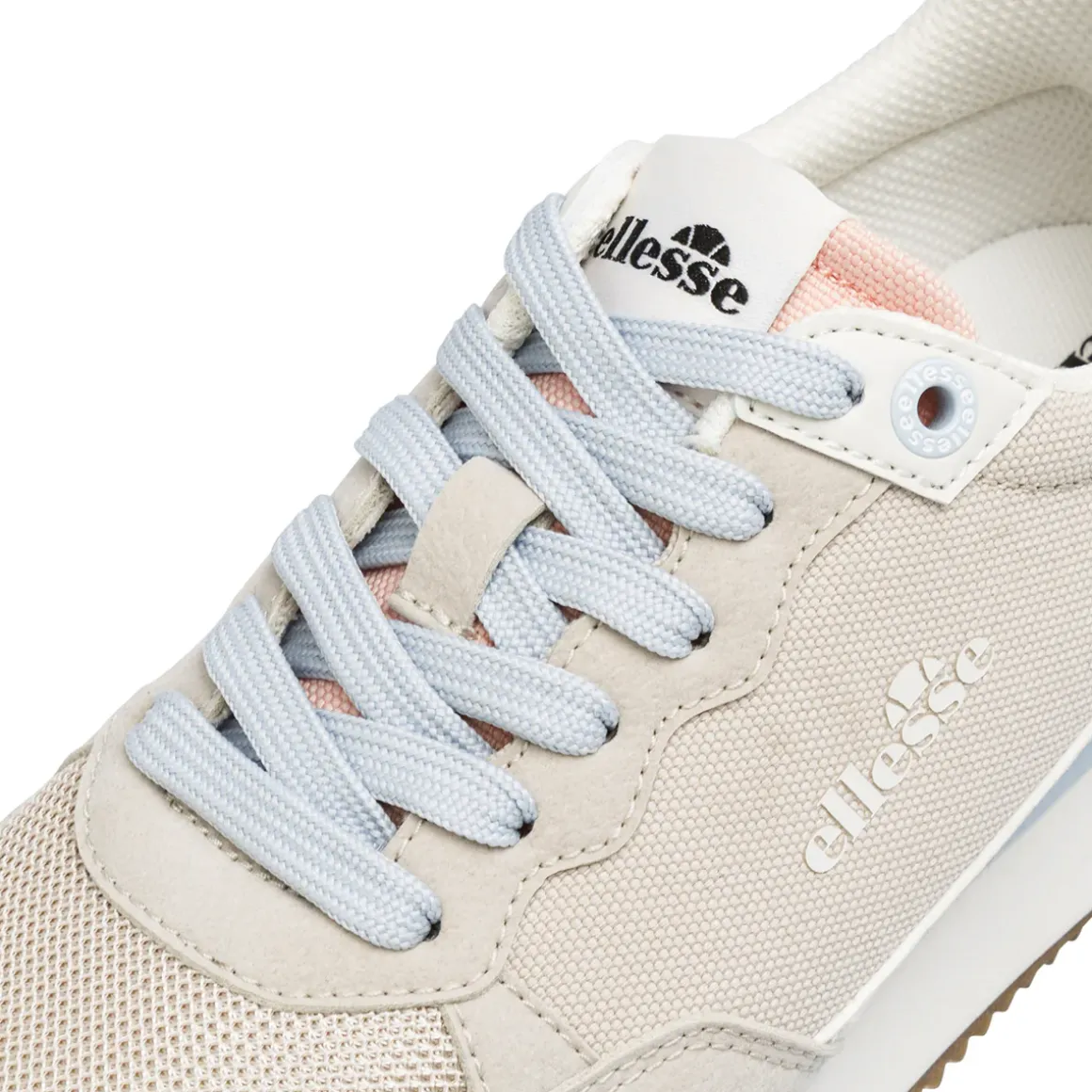 Sneakers da Donna grigie effetto scamosciato e dettagli rosa Ellesse