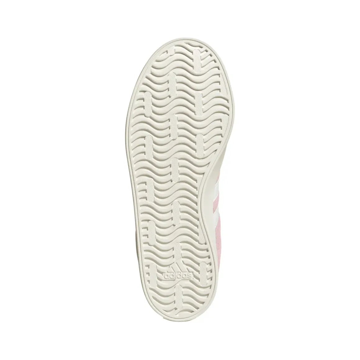 Sneakers da donna in pelle effetto scamosciato rosa e bianche adidas VL Court 3.0