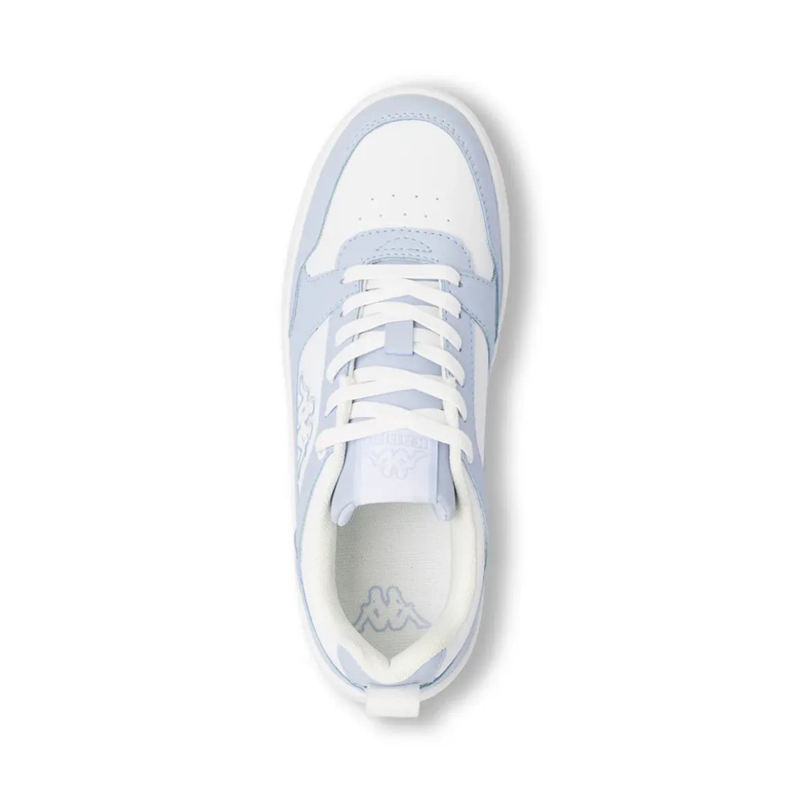 Sneakers da donna Kappa bicolore bianche con inserti azzurri