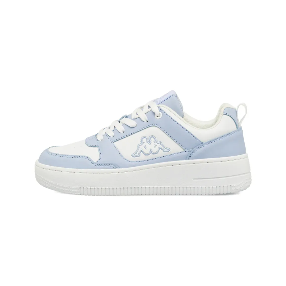 Sneakers da donna Kappa bicolore bianche con inserti azzurri