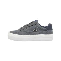 Sneakers da donna Kappa grigie in tessuto effetto denim glitter