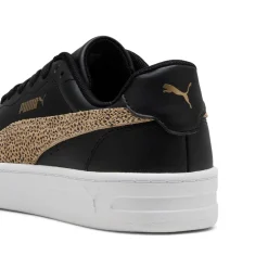 Sneakers da Donna nere con dettaglio animalier Puma Court Lally Topcat