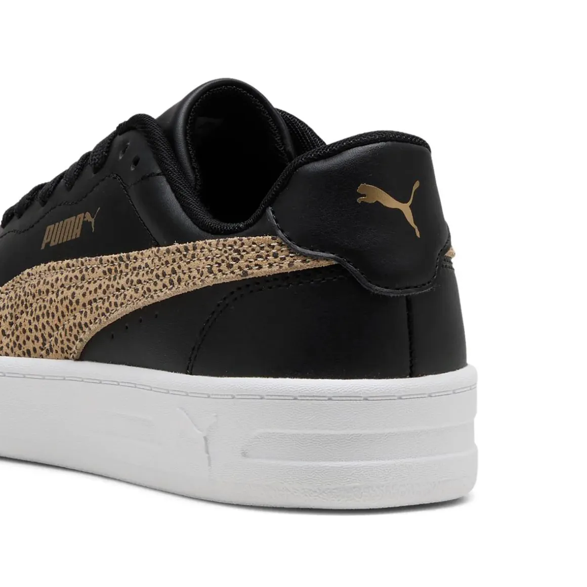 Sneakers da Donna nere con dettaglio animalier Puma Court Lally Topcat