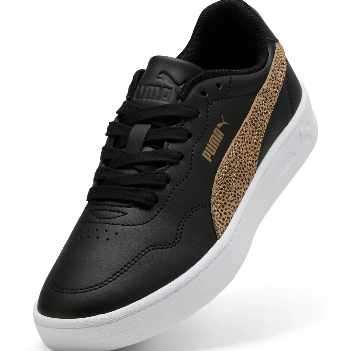 Sneakers da Donna nere con dettaglio animalier Puma Court Lally Topcat