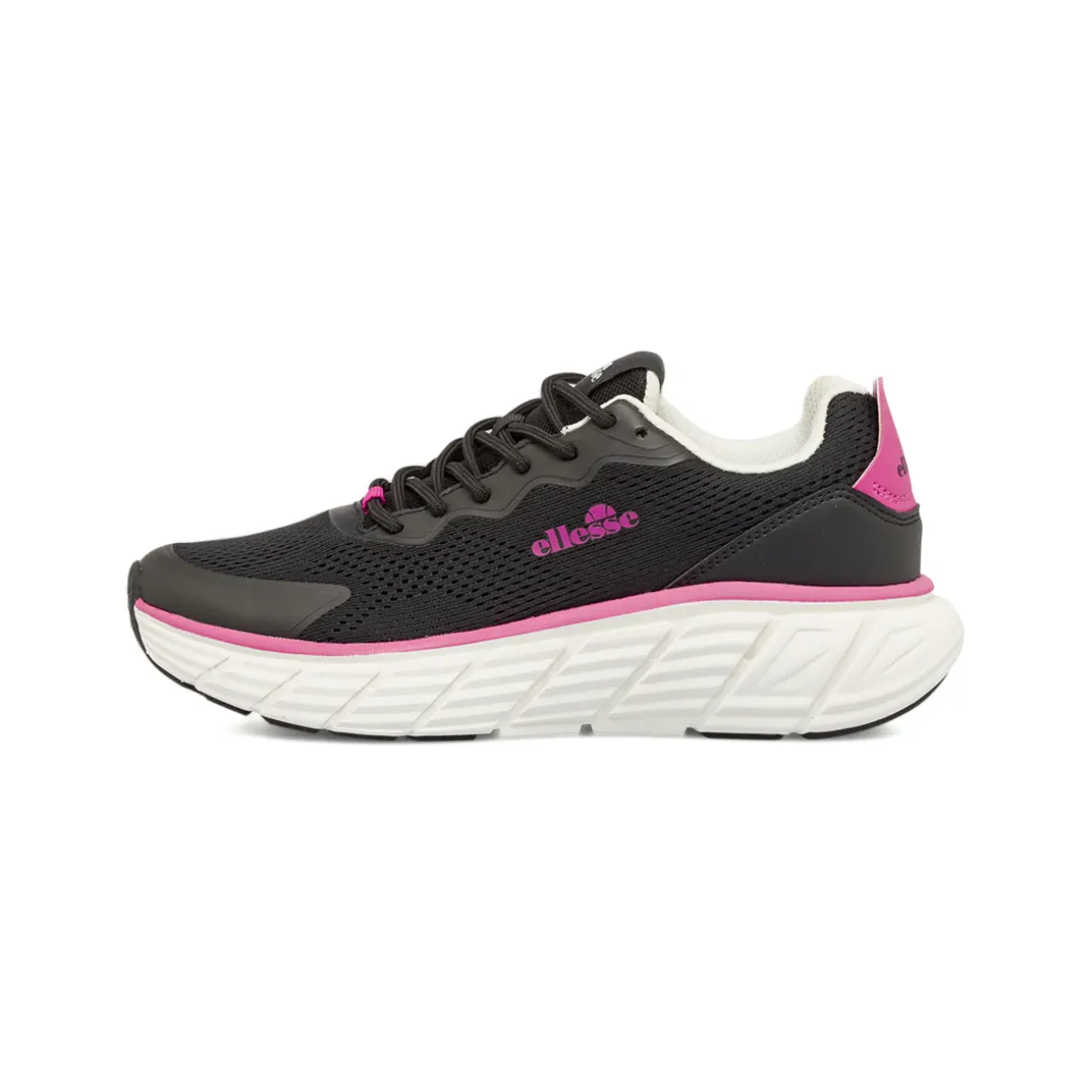 Sneakers da Donna nere con dettagli fucsia e tomaia in mesh Ellesse