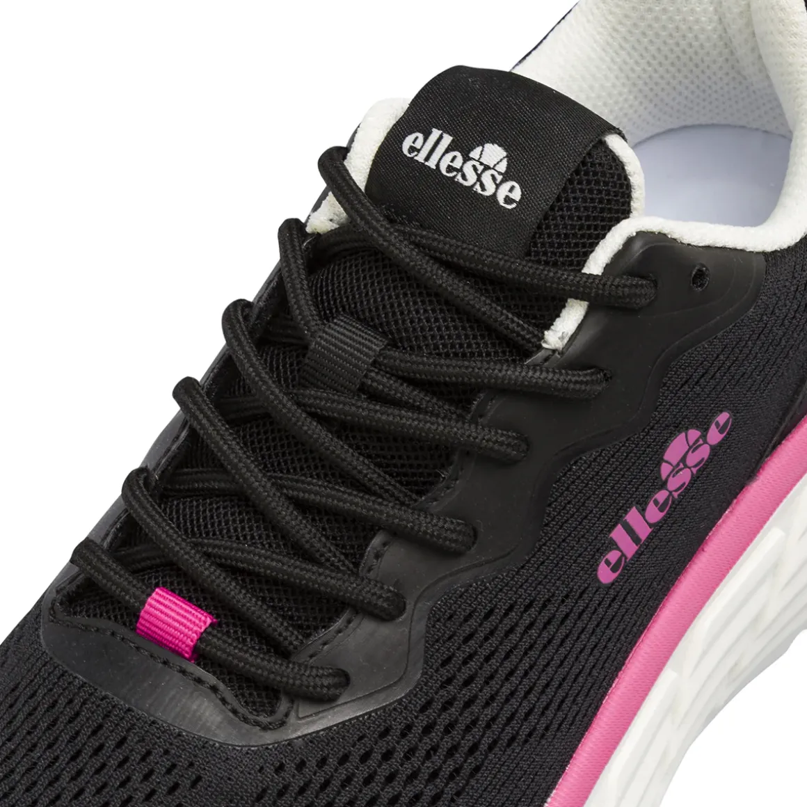 Sneakers da Donna nere con dettagli fucsia e tomaia in mesh Ellesse
