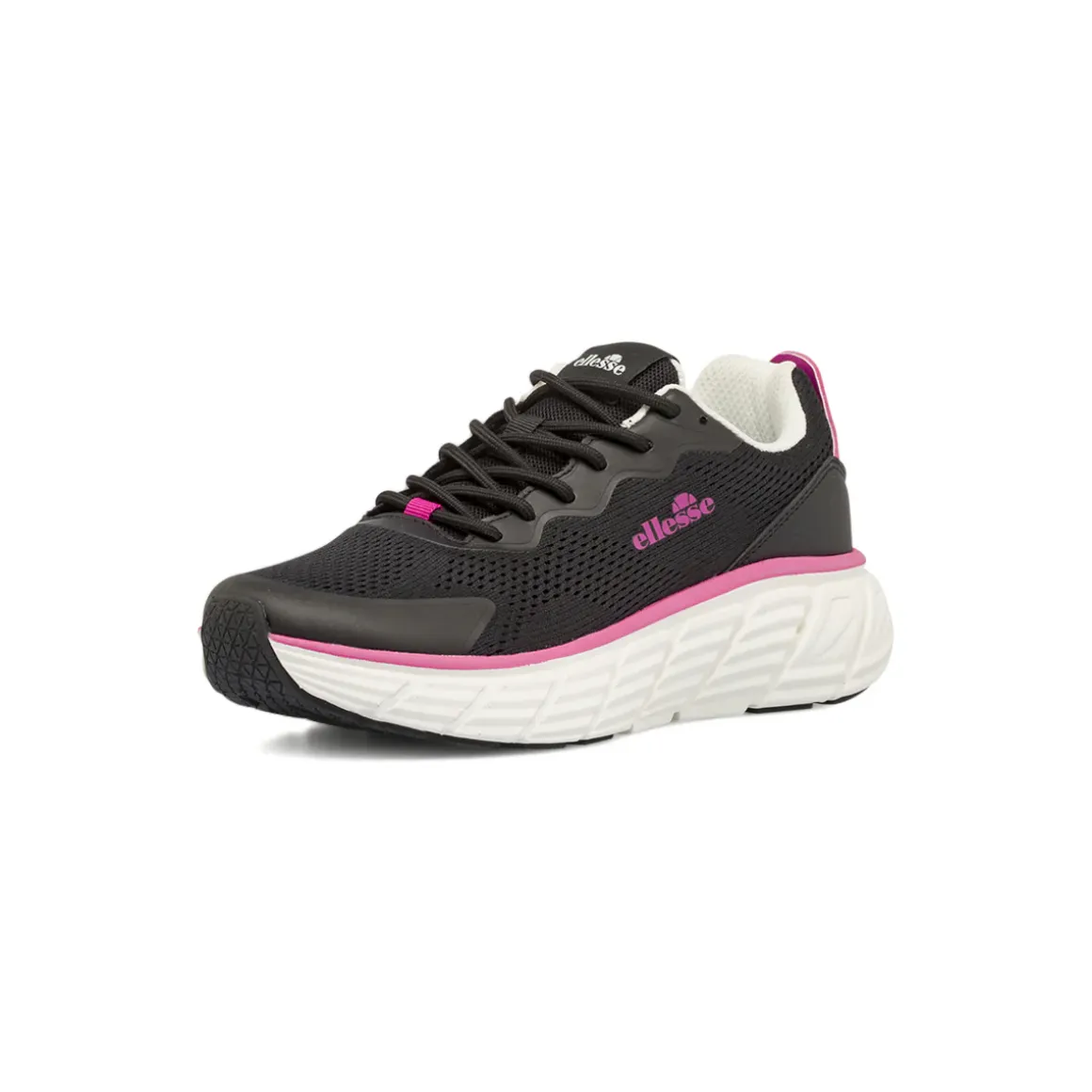 Sneakers da Donna nere con dettagli fucsia e tomaia in mesh Ellesse
