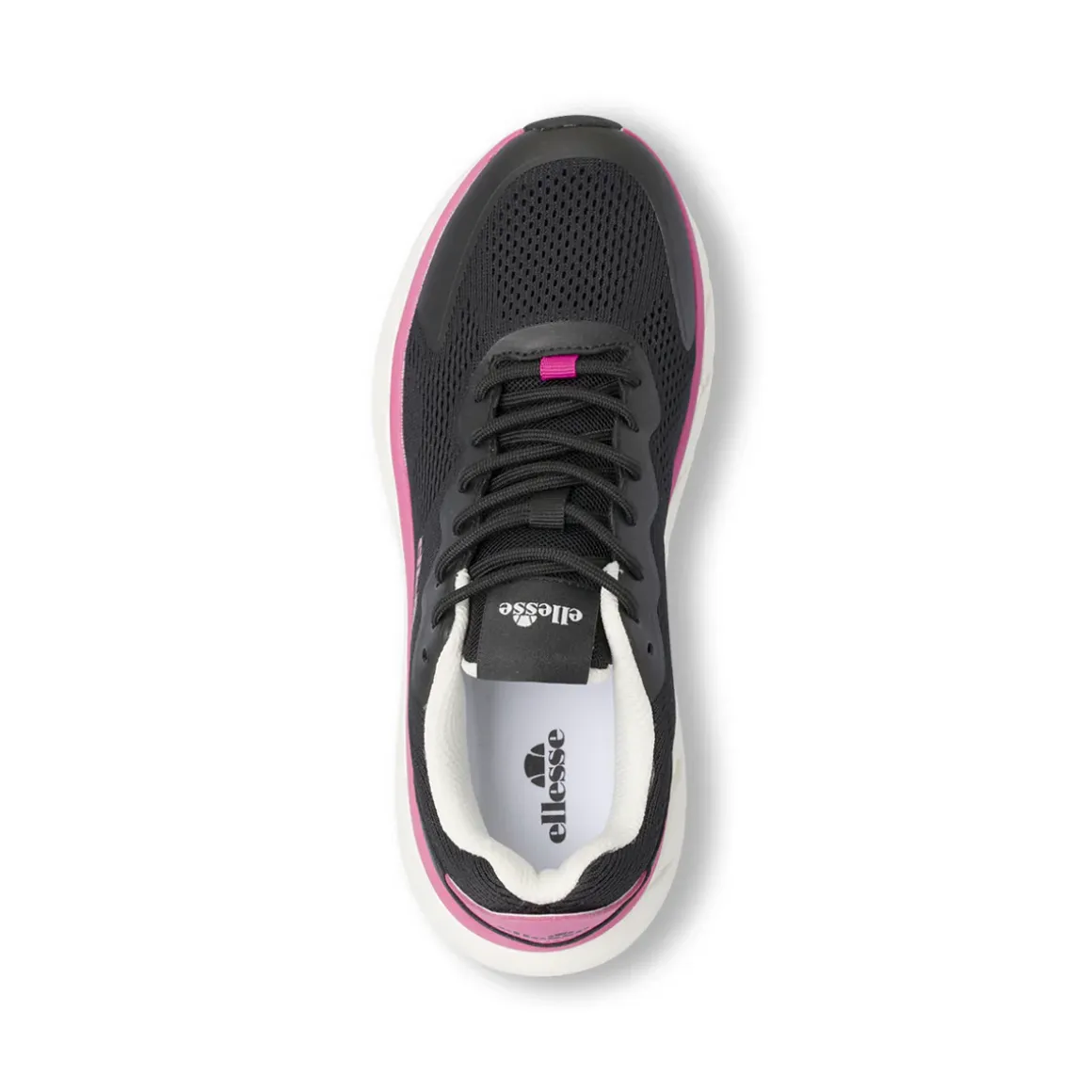 Sneakers da Donna nere con dettagli fucsia e tomaia in mesh Ellesse