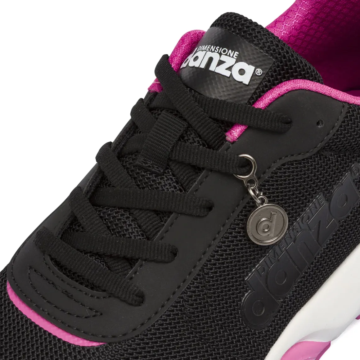 Sneakers da donna nere con dettagli fucsia Dimensione Danza