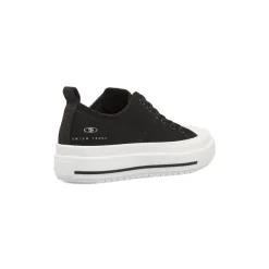 Sneakers da donna nere in tessuto con suola platform Swish Jeans