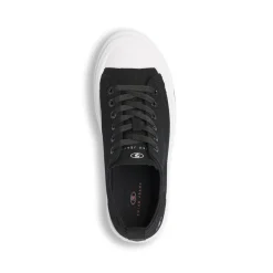 Sneakers da donna nere in tessuto con suola platform Swish Jeans